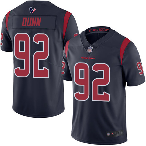 Houston Texans Limited Navy Blue Men Brandon Dunn Jersey NFL Football #92 Rush Vapor Untouchable